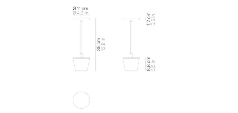 LAMPA STOLNA POLDINA REVERSO 35 CM